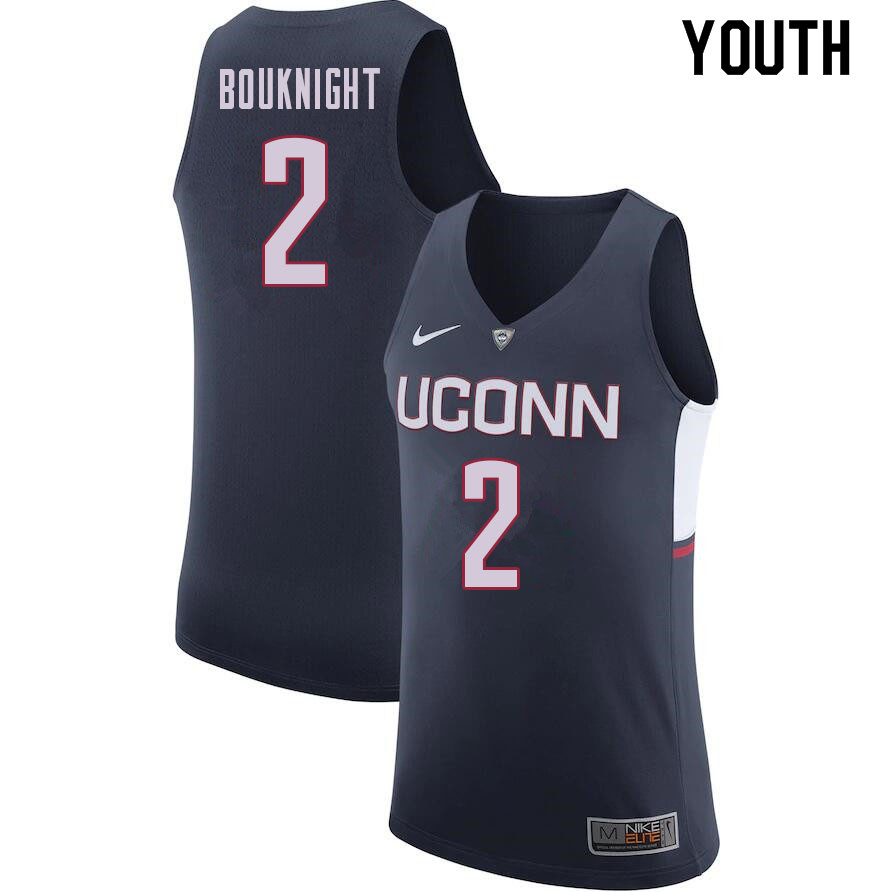 Youth #2 James Bouknight Uconn Huskies College Basketball Jerseys Sale-Navy
